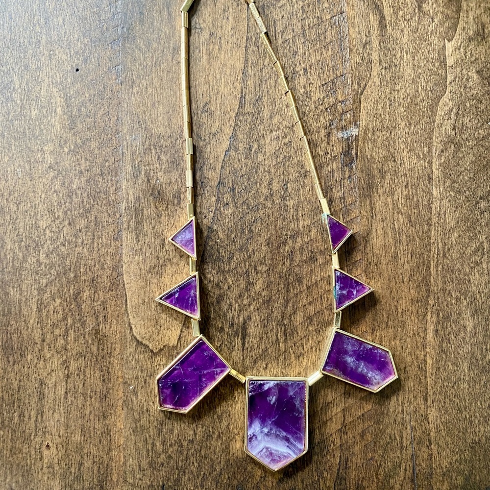 House of Harlow Real Amethyst Necklace
